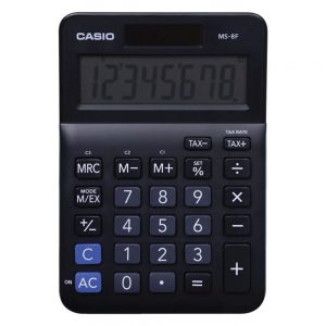 CASIO MS8F 8 Digit Desktop Calculator Black | CASIO Education