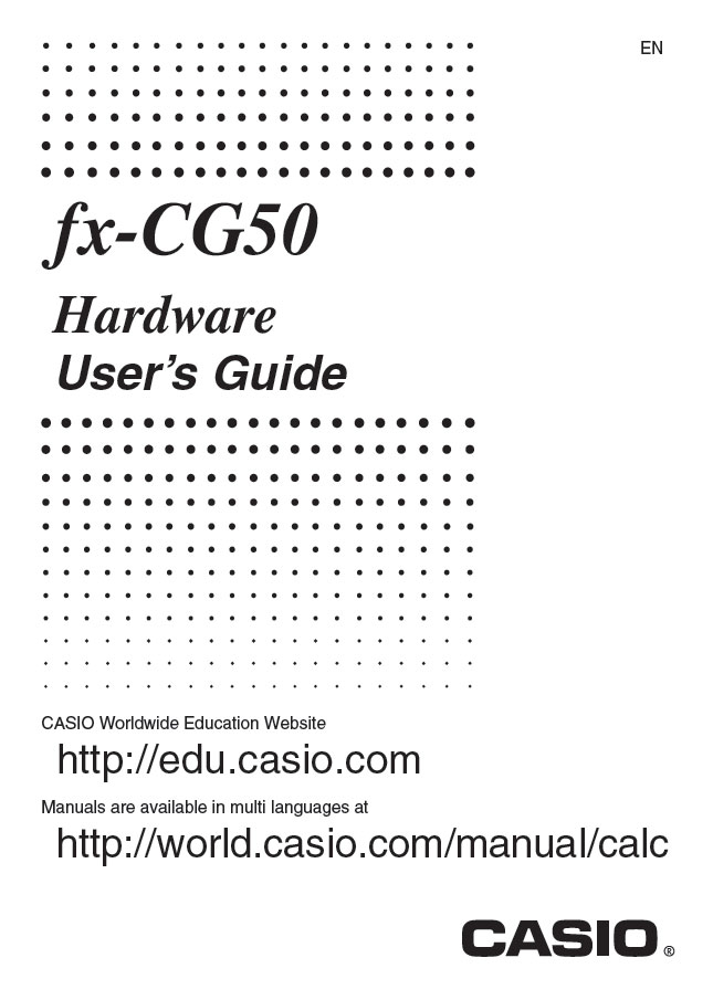 fx-CG50AU Hardware User Guide