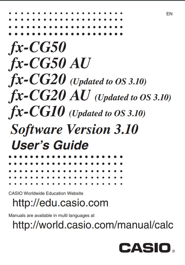 fx-CG50AU Software User Guide